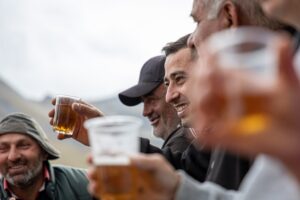 guys having a drink maintaining social connections
