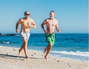 Men jogging - vitality for men over 50