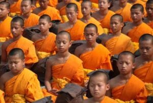 boys meditating with mindfulness meditation