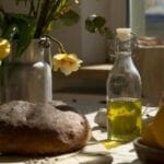 Bottle of extra virgin olive oil
