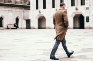 businessman walking outside