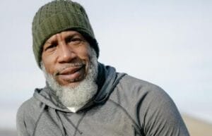 man outside in cool weather