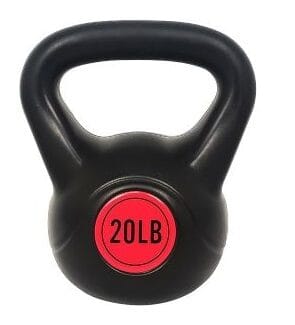 Kettlebell en fonte et base caoutchouc 20 kg, composé à 80 % de fonte