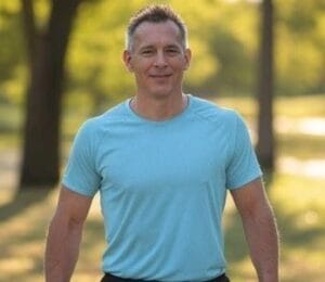 confident middle age man walking outside - fasting for better focus