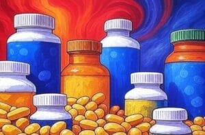 abstract image of supplements
