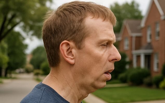 mouth breather outside walking