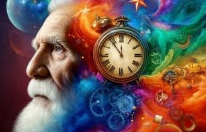 image of an elderly man with a side profile