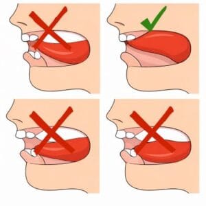 Proper and improper tongue position - train with tongue exercises